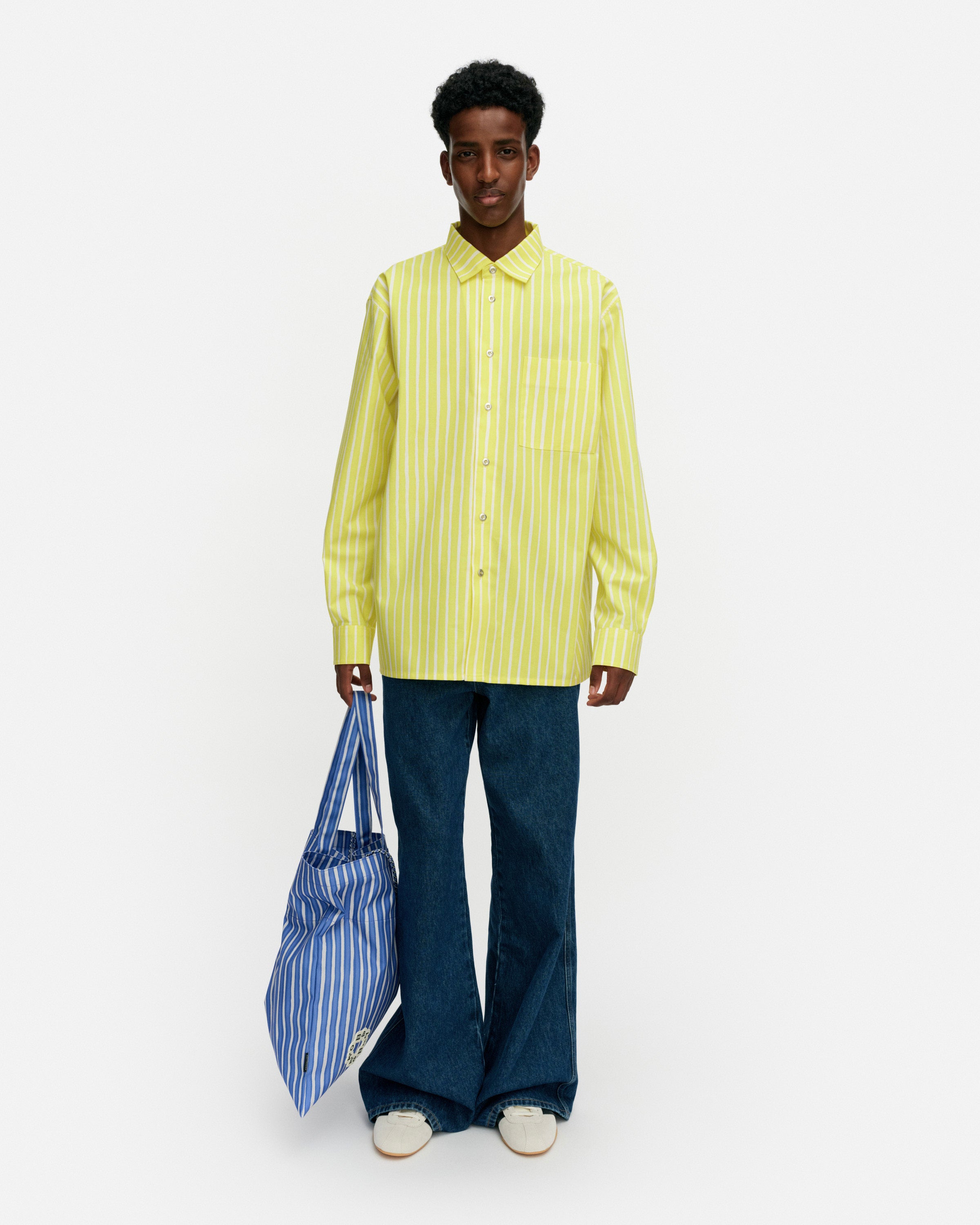 【新品タグ付】marimekko Kioski Jokapoika シャツ ⭐︎ KIOSKI JOKAPOIKA COTTON SHIRT 76CM | MARIMEKKO