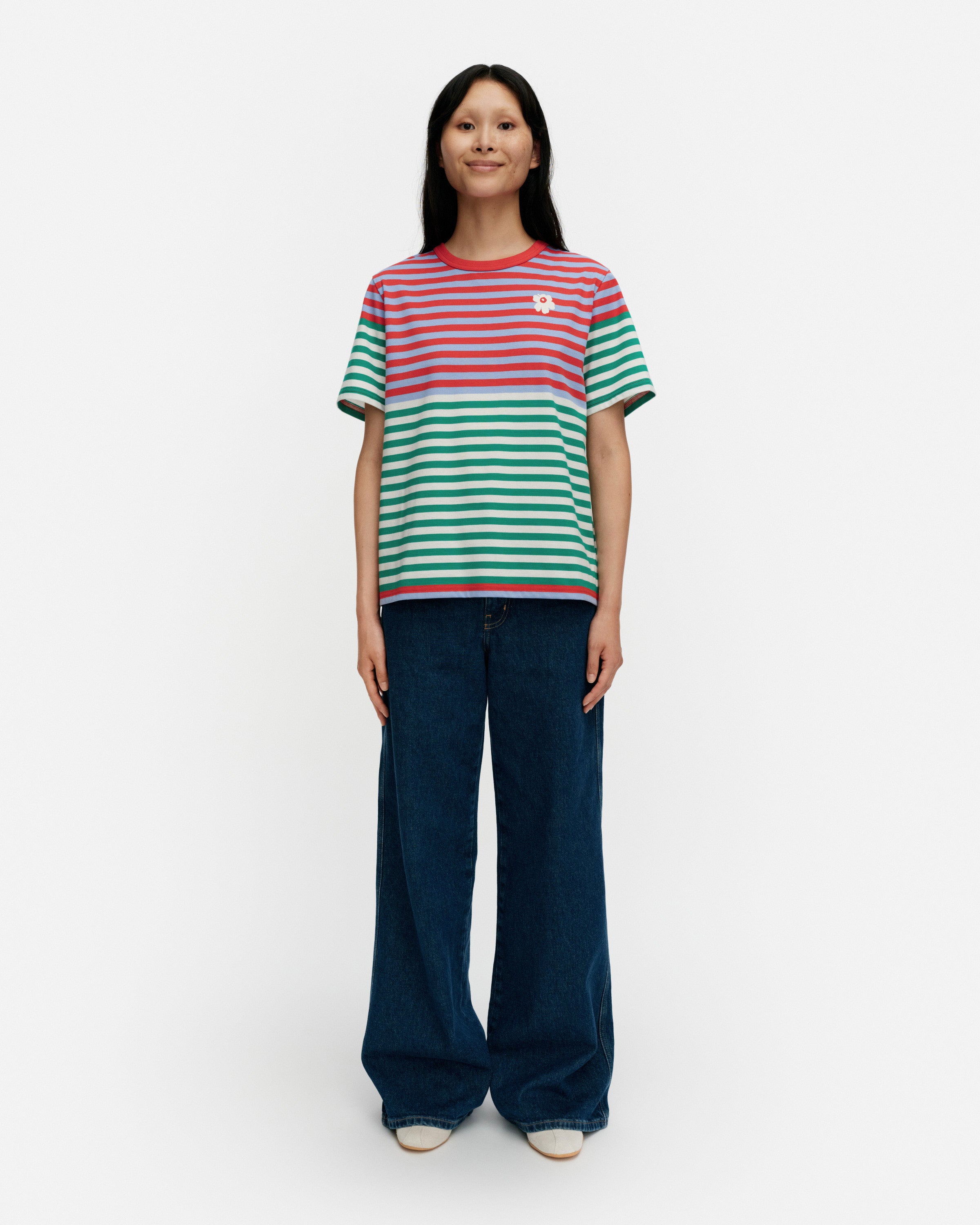 KIOSKI TASARAITA UNIKKO SHORT SLEEVE TOP 63CM | MARIMEKKO