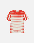 Kioski Kukkea Tasaraita Unikko Rib Slim Short Sleeve Top 55cm