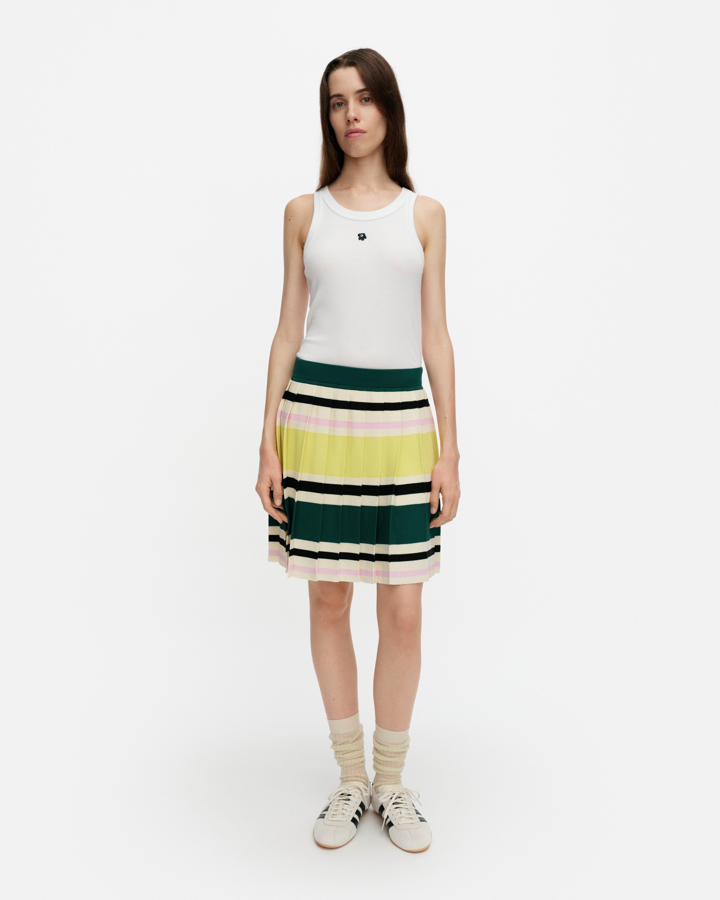 Runous Helvi Knitted Pleated Skirt 44cm