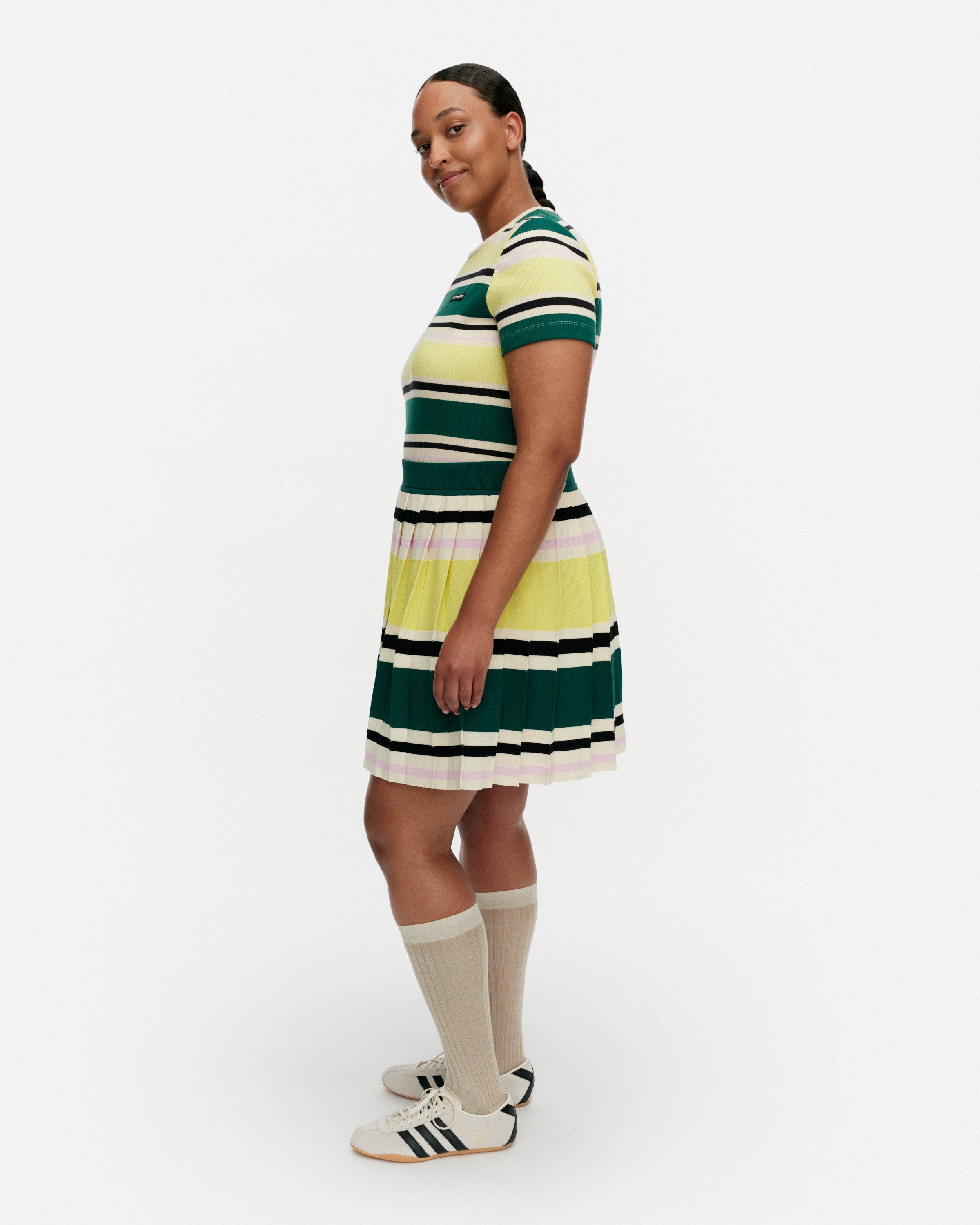 Runous Helvi Knitted Pleated Skirt 44cm