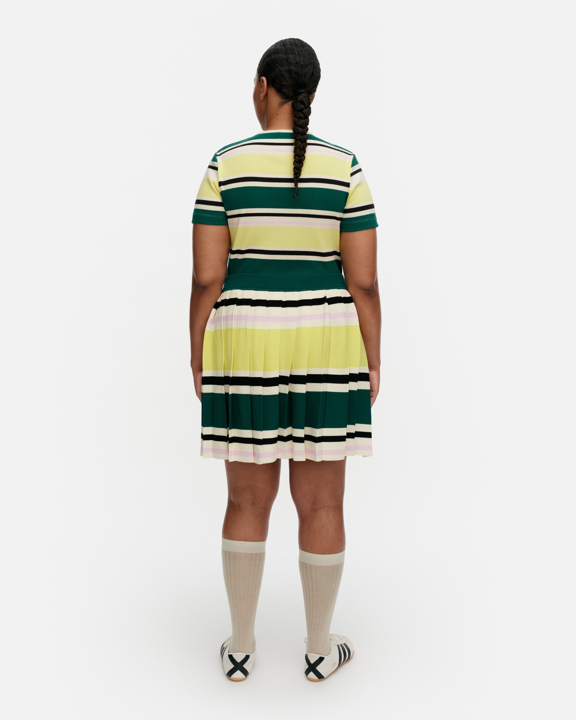 Runous Helvi Knitted Pleated Skirt 44cm