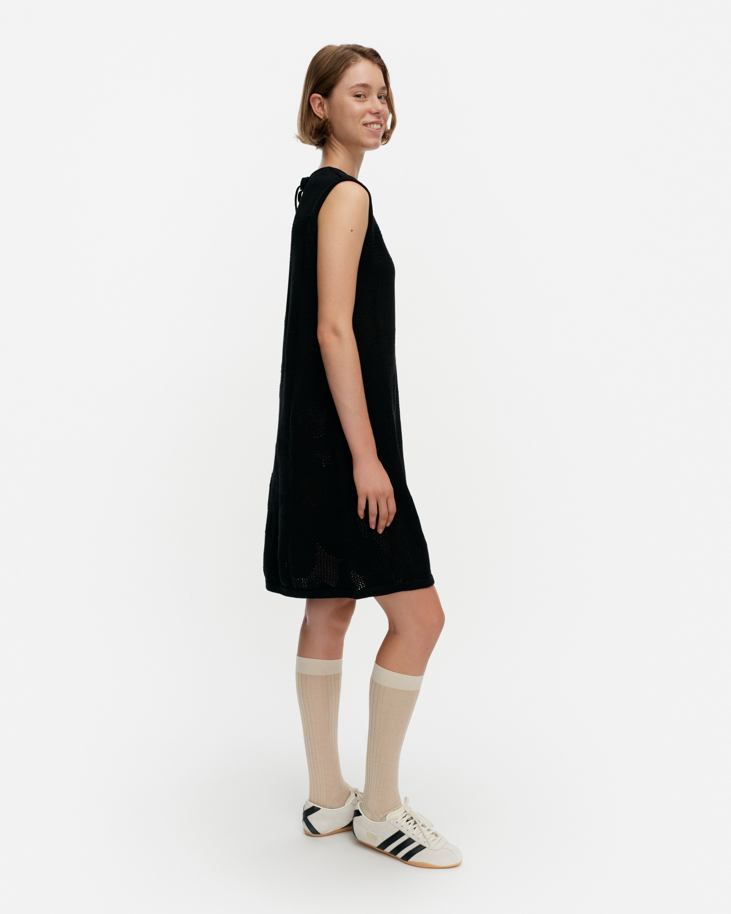 Yovilkka Unikko Pointelle Knitted No Sleeves Dress 90cm