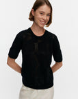 Vilkkuu Unikko Short Sleeve Pointelle Knit Top 55cm