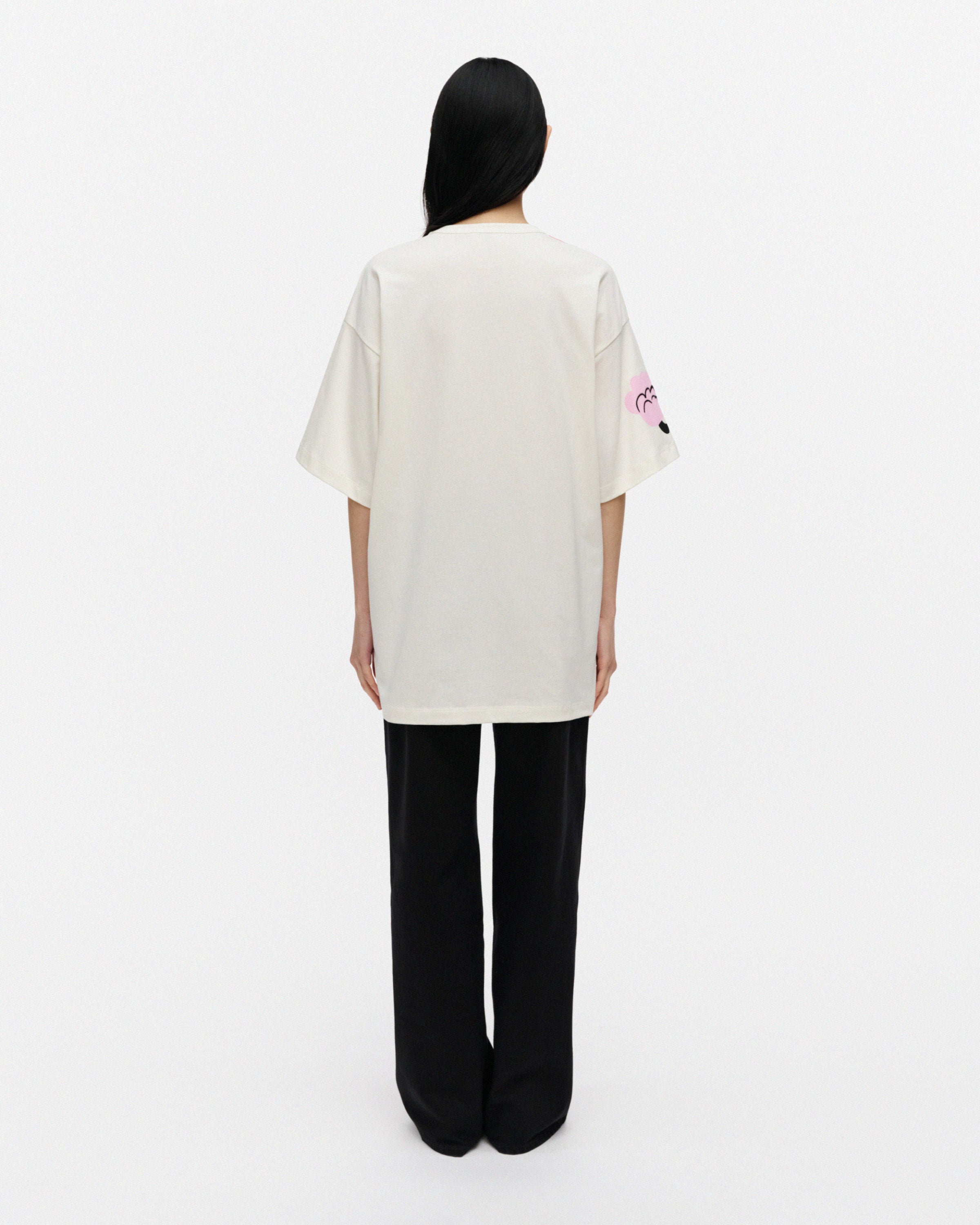 Puhua Kukasta Kukkaan Placement Short Sleeve Top 79cm