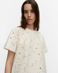 Alustus Unikko Lace Short Sleeve Blouse 57cm