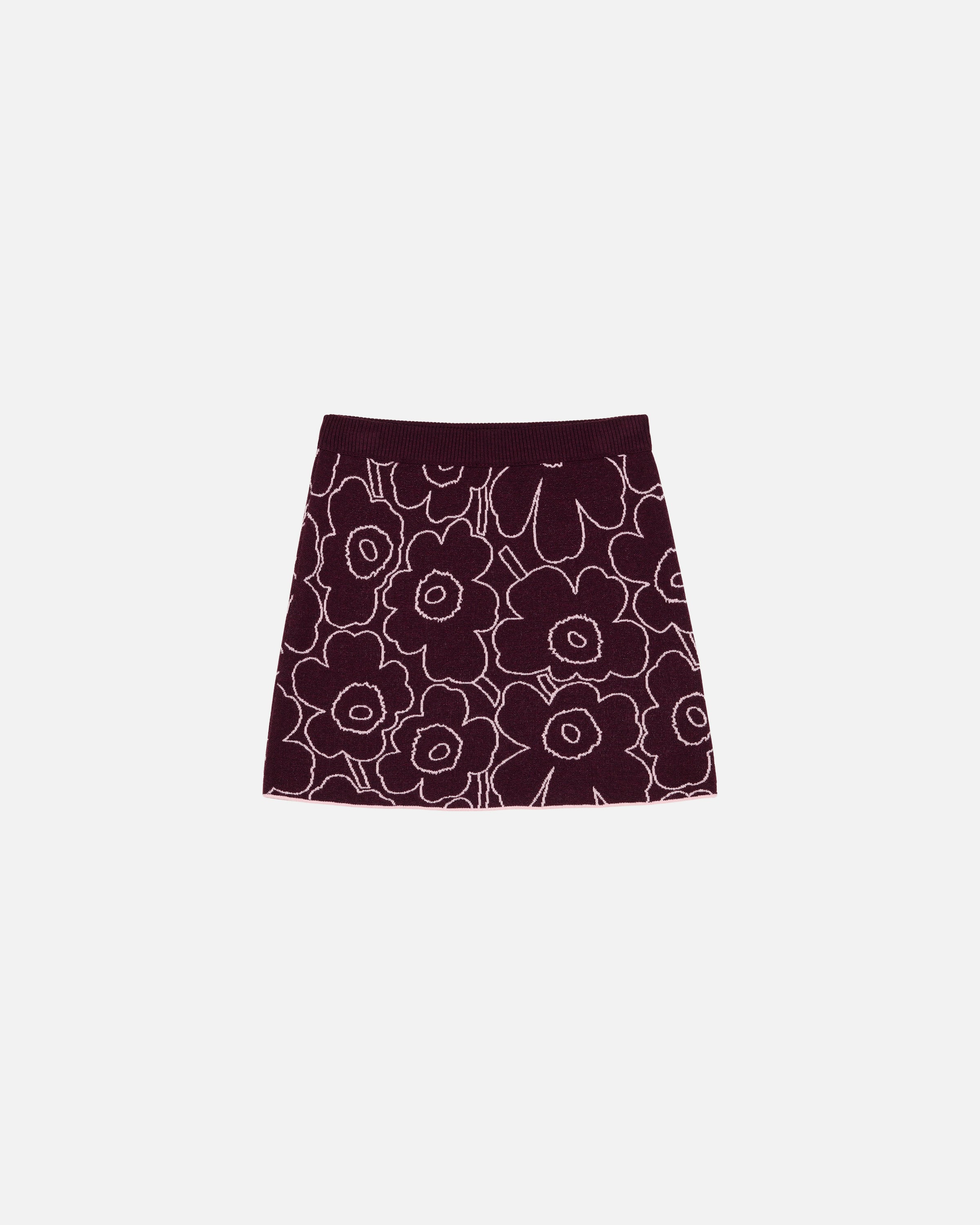 Toistuva Outline Unikko Knitted Mini Skirt 44cm