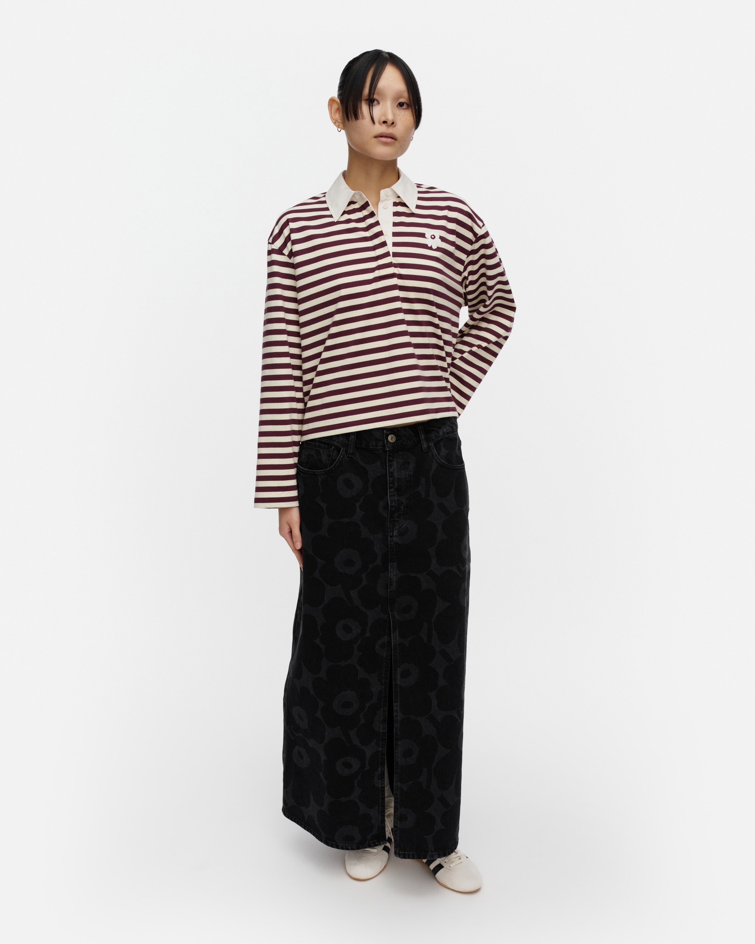Kioski Kipina Tasaraita Unikko Polo Long Sleeve Tee 55cm