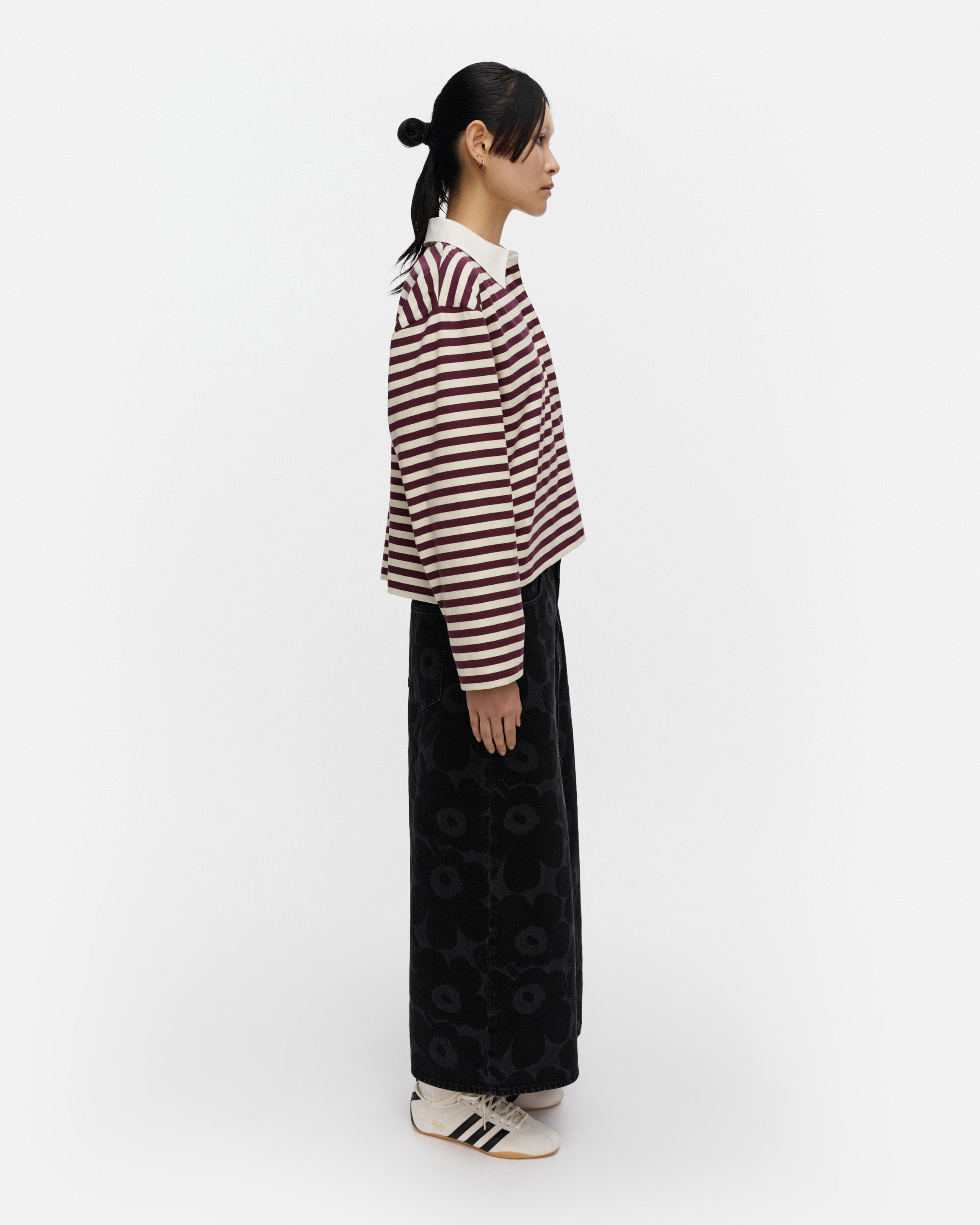 Kioski Kipina Tasaraita Unikko Polo Long Sleeve Tee 55cm