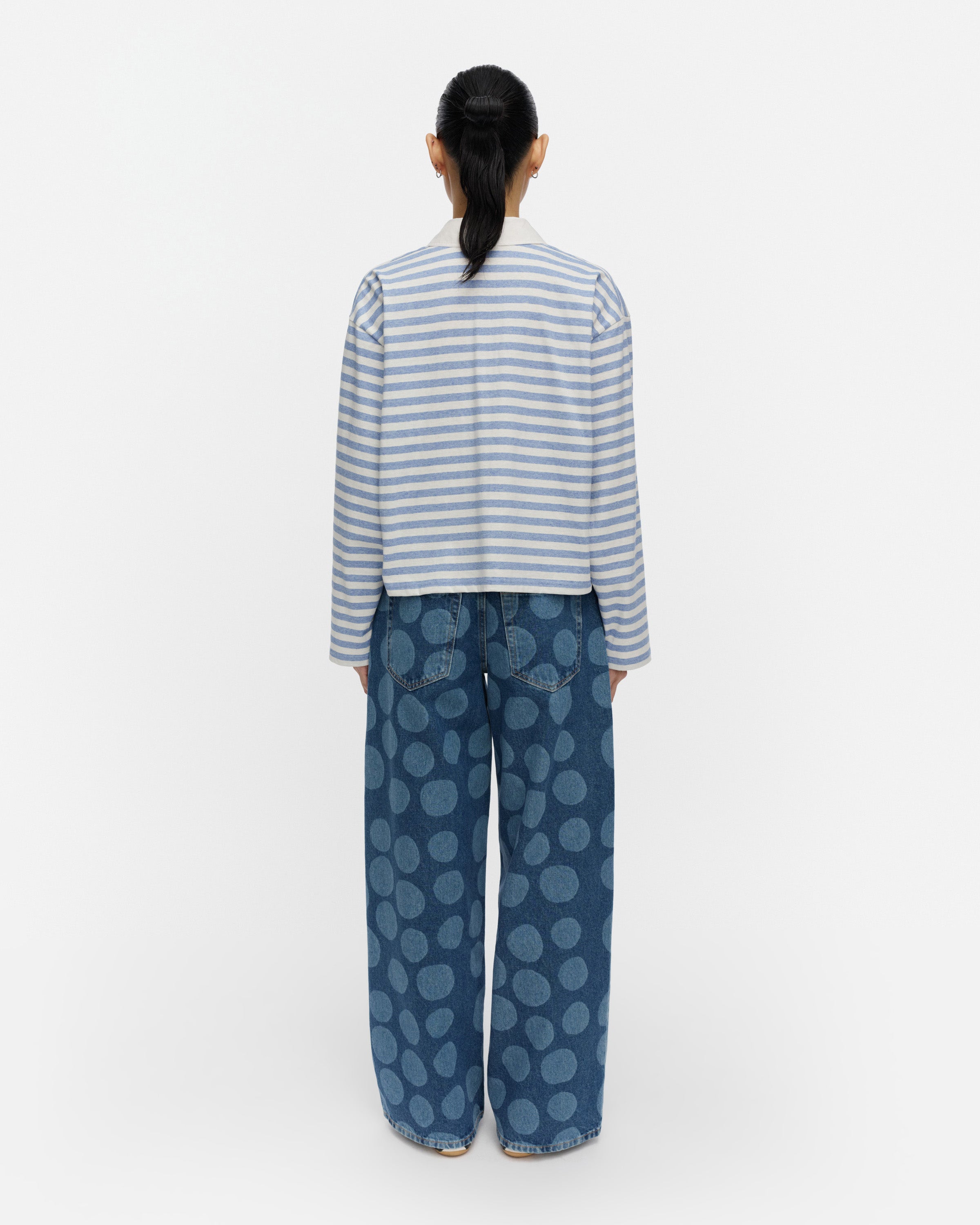 Kioski Kipina Tasaraita Unikko Polo Long Sleeve Tee 55cm