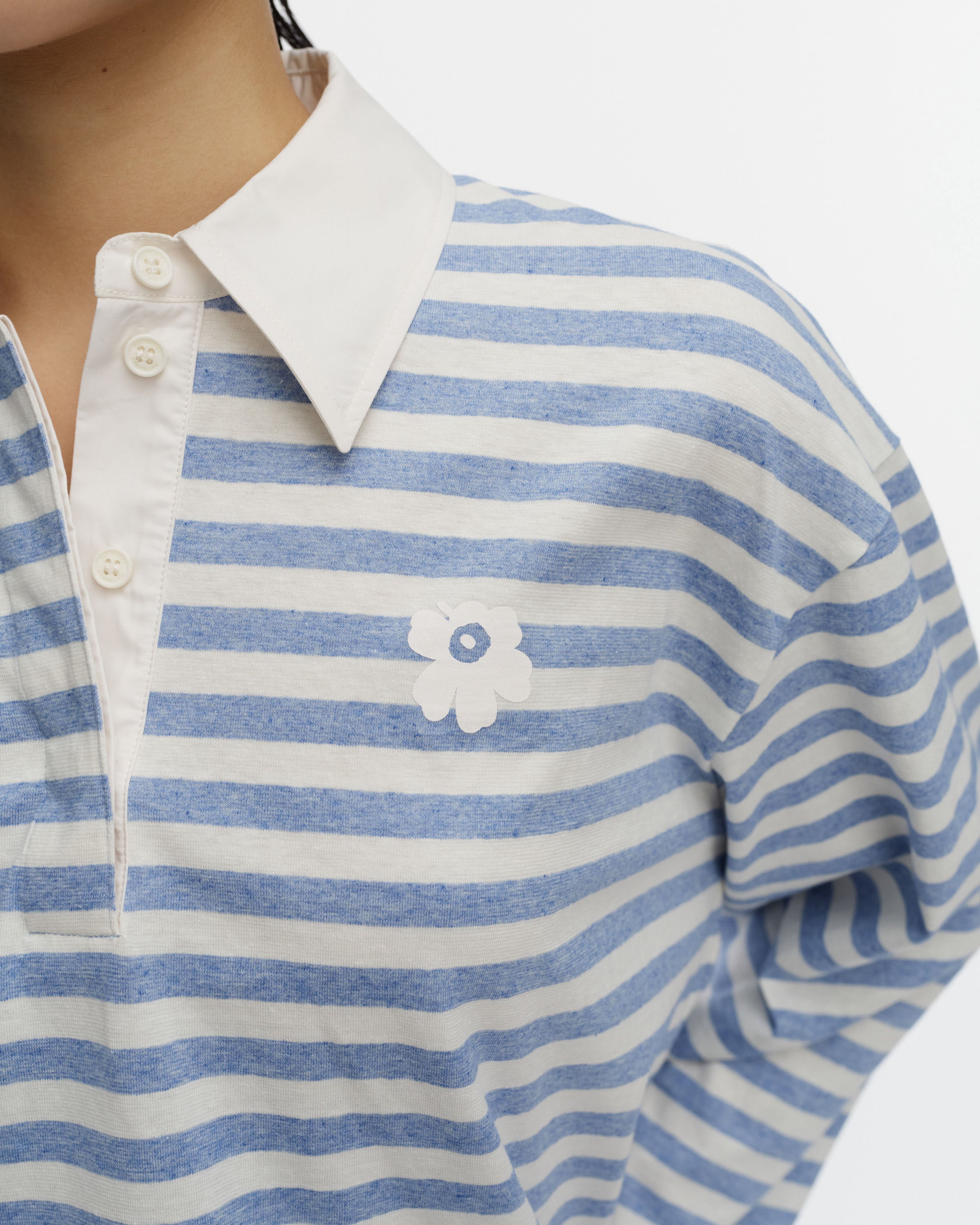 Kioski Kipina Tasaraita Unikko Polo Long Sleeve Tee 55cm