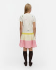 Sekamelska Kukasta Kukkaan Embroidered Short Sleeve Top 56cm