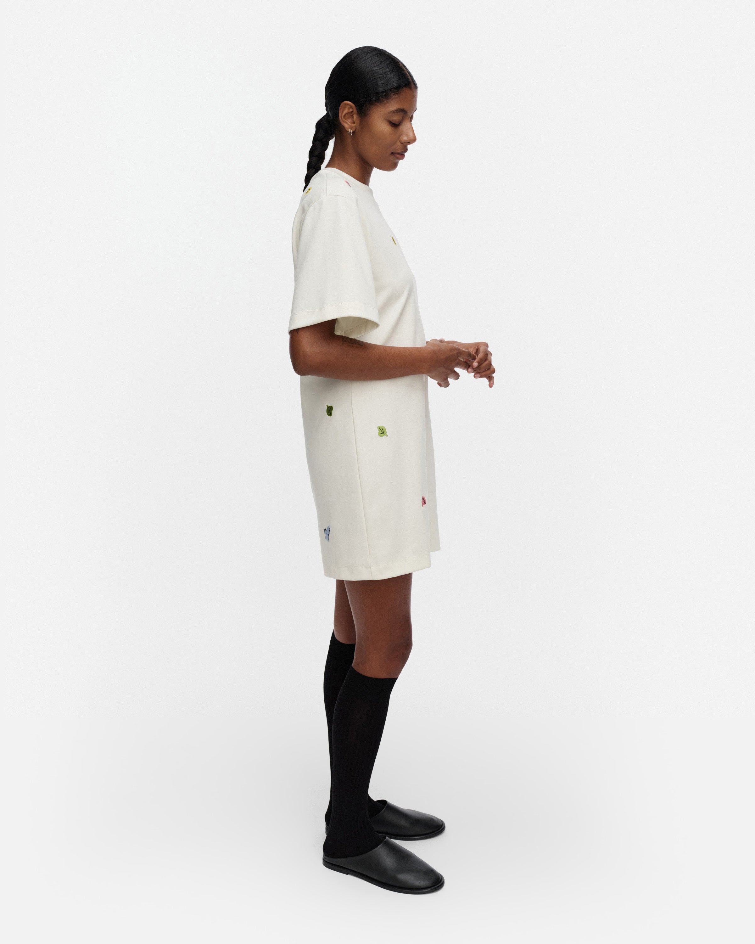 Kuplinta Kukasta Kukkaan Embroidered T-shirt Dress 88cm