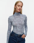 Hailyva Outline Unikko Wool Rib Slim Turtleneck Long Sleeve Top