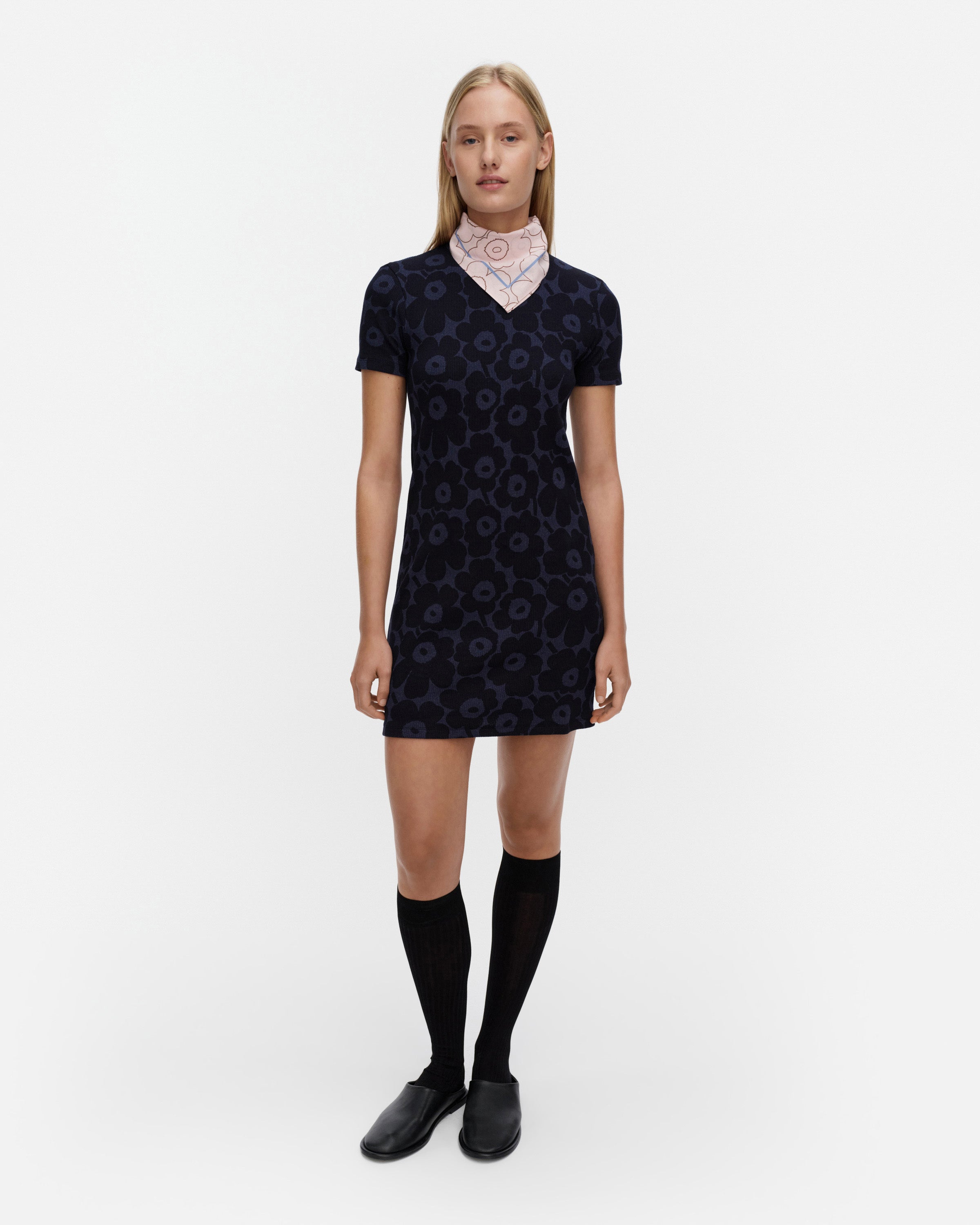 Vaihteleva Unikko Rib Slim Dress 88cm