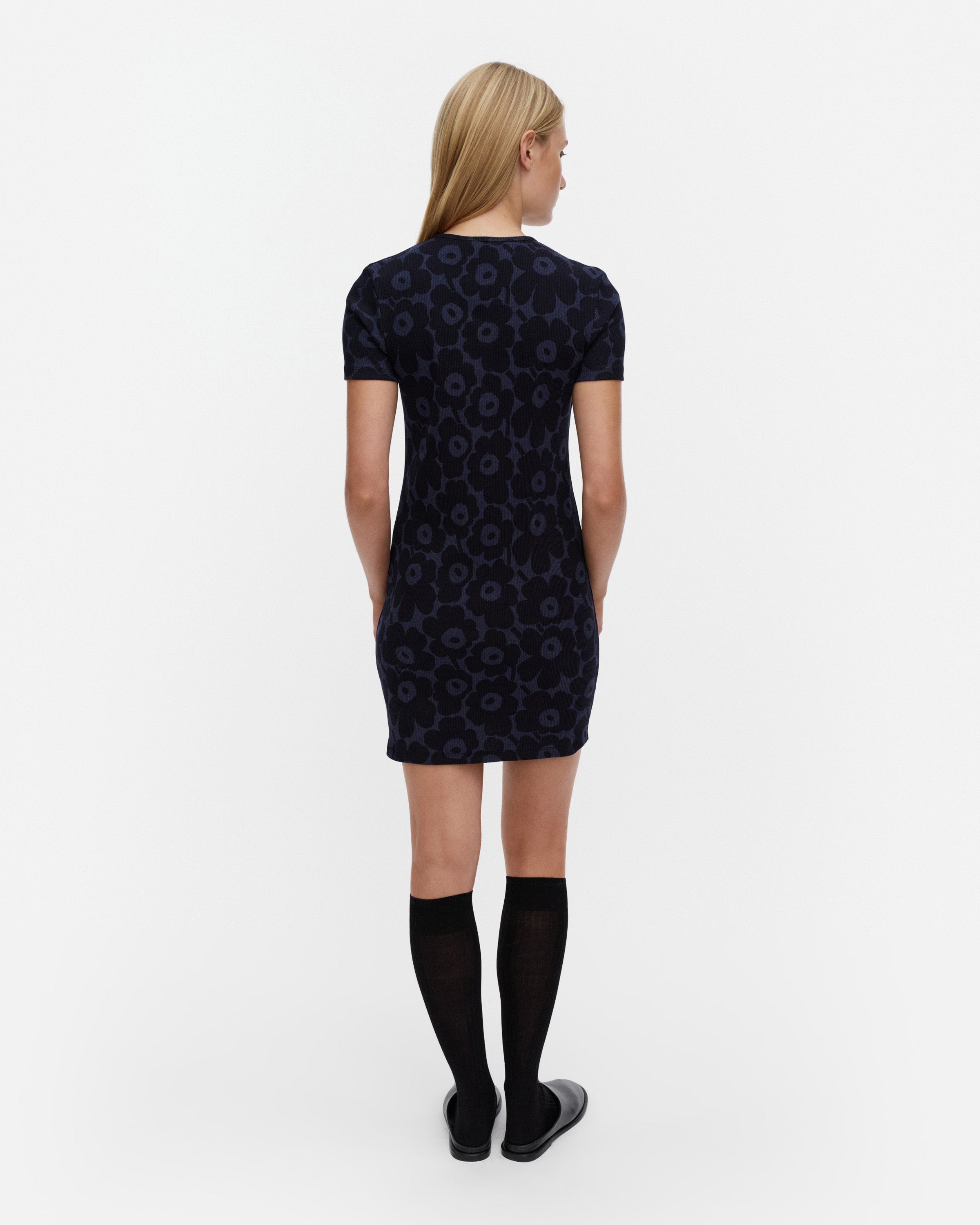 Vaihteleva Unikko Rib Slim Dress 88cm