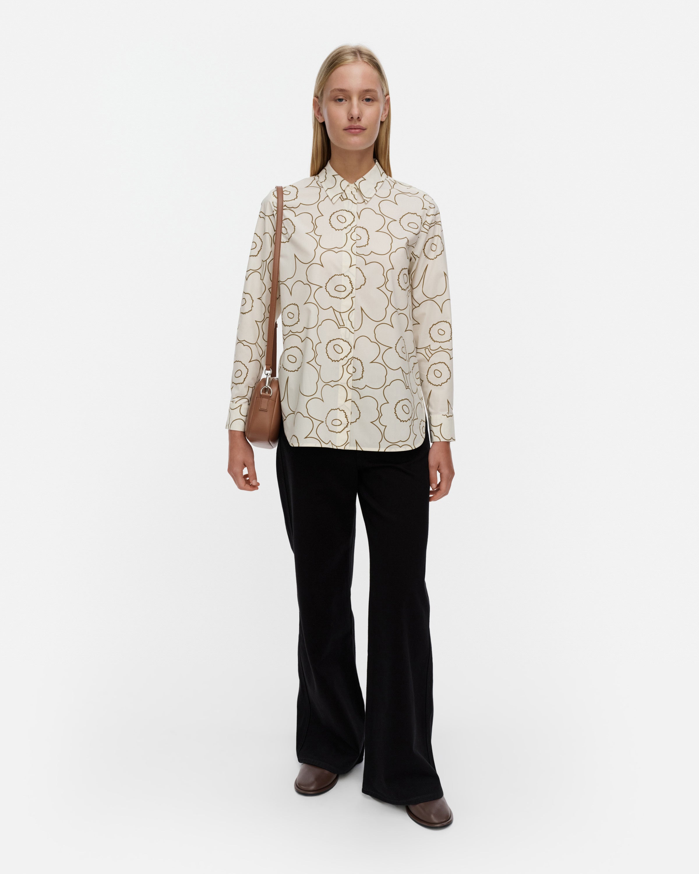 Tilla Outline Unikko Cotton Poplin Shirt Shirt 72cm