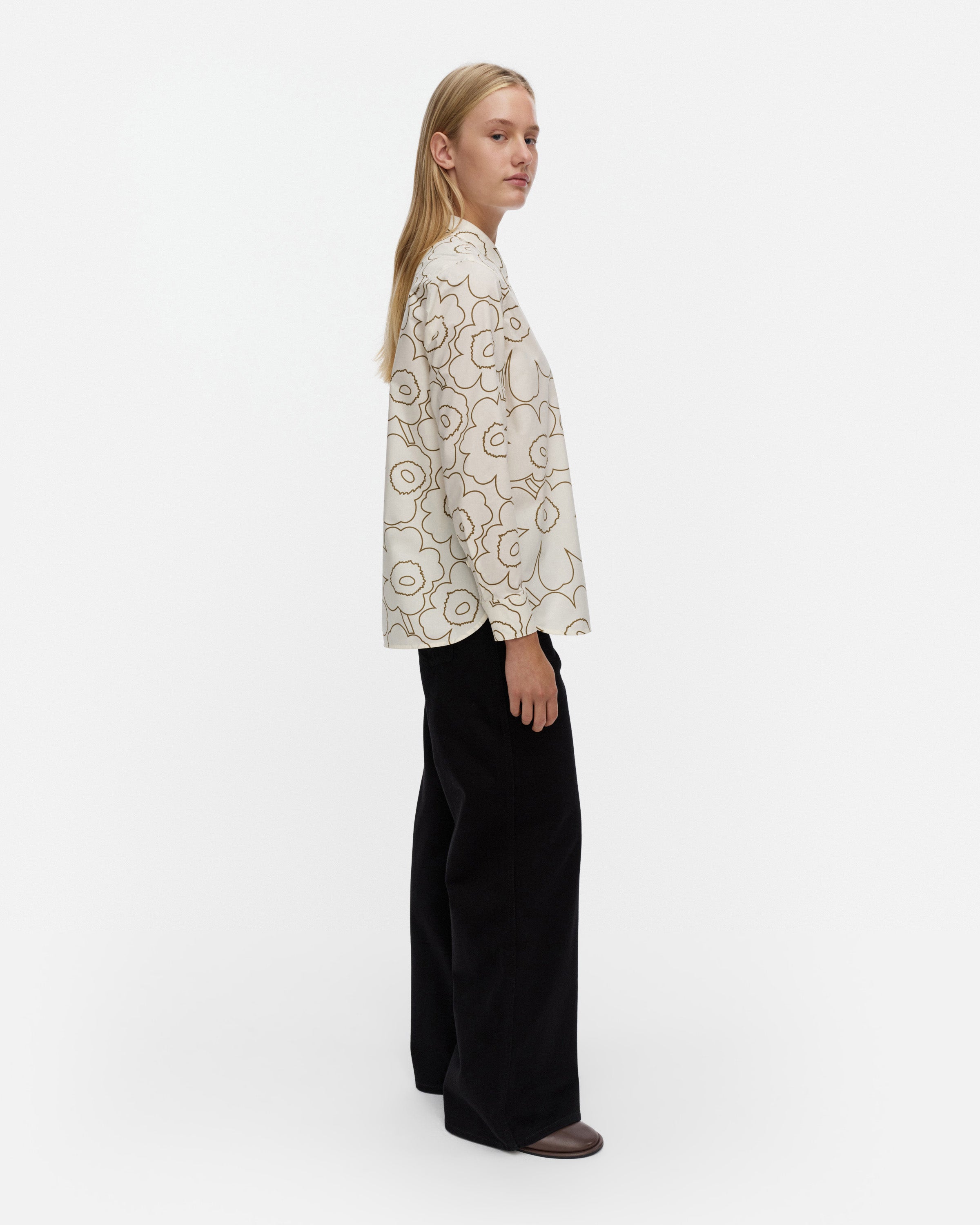Tilla Outline Unikko Cotton Poplin Shirt Shirt 72cm