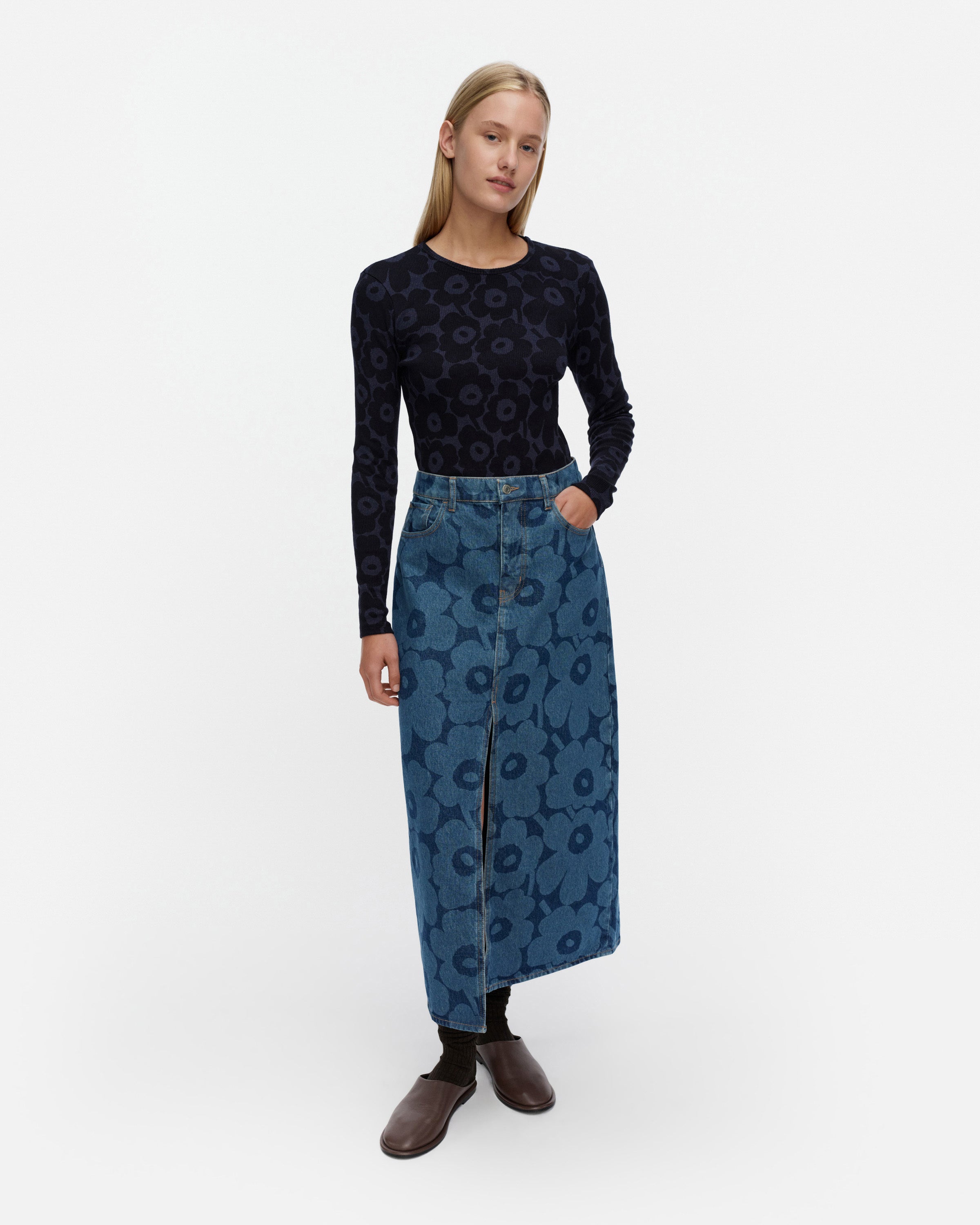 Maridenim Kuvastuma Unikko A-Line Skirt