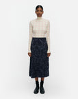 Pii Outline Unikko A-Line Pleated Skirt 83.5cm