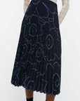 Pii Outline Unikko A-Line Pleated Skirt 83.5cm