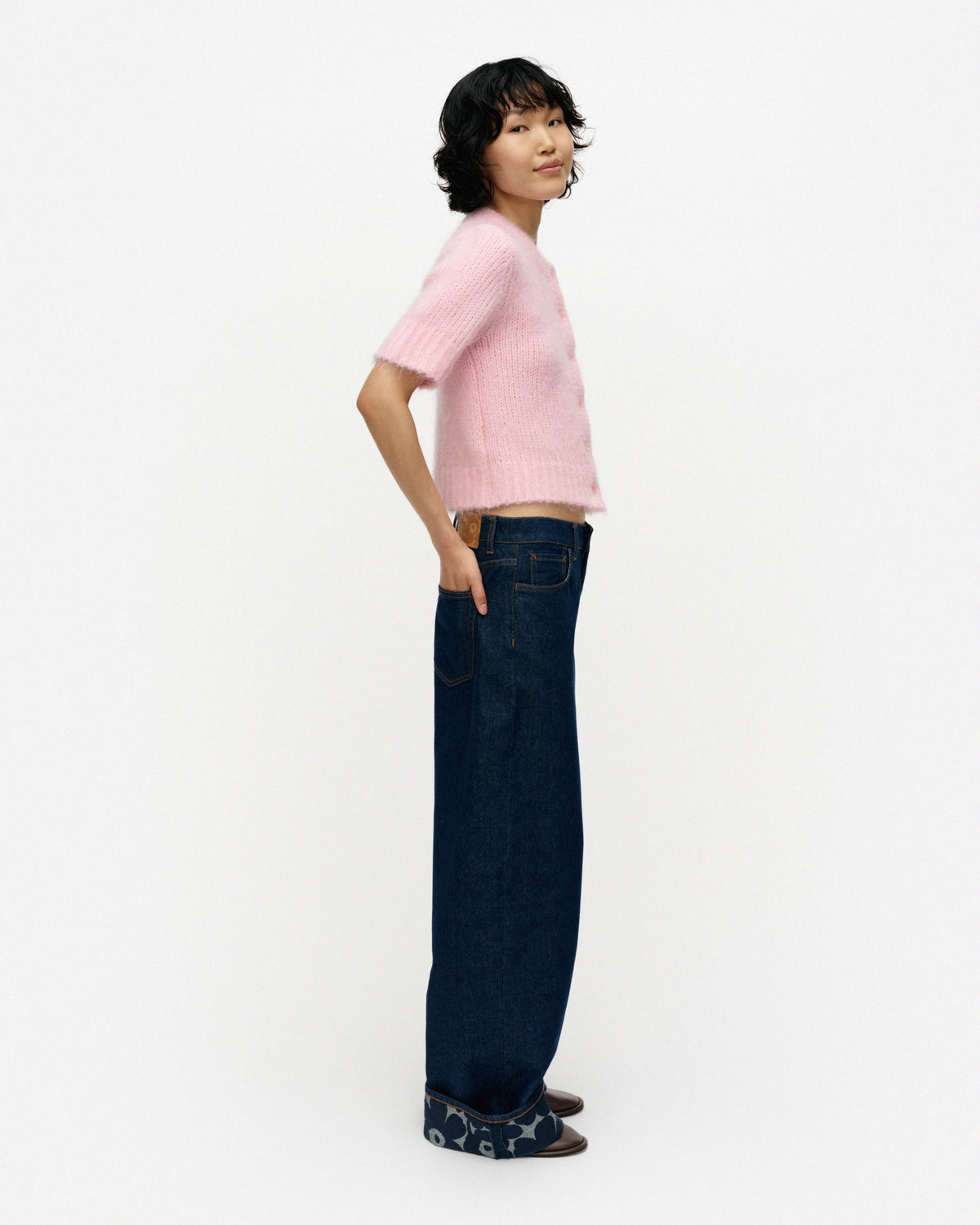 Sanasto Knitted Mohair Cardigan 47cm