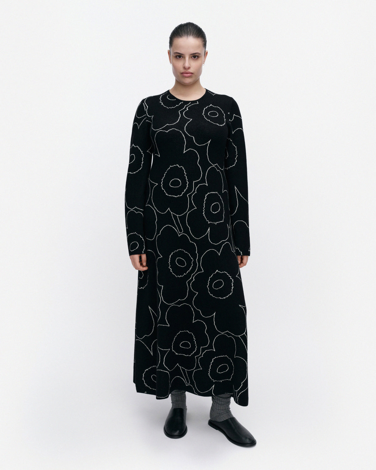 Takaisin Outline Unikko Knitted Flared Dress 125cm
