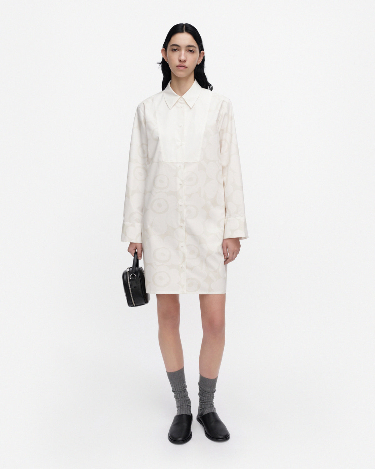 Arvostus Unikko Poplin Shirt Dress 92cm