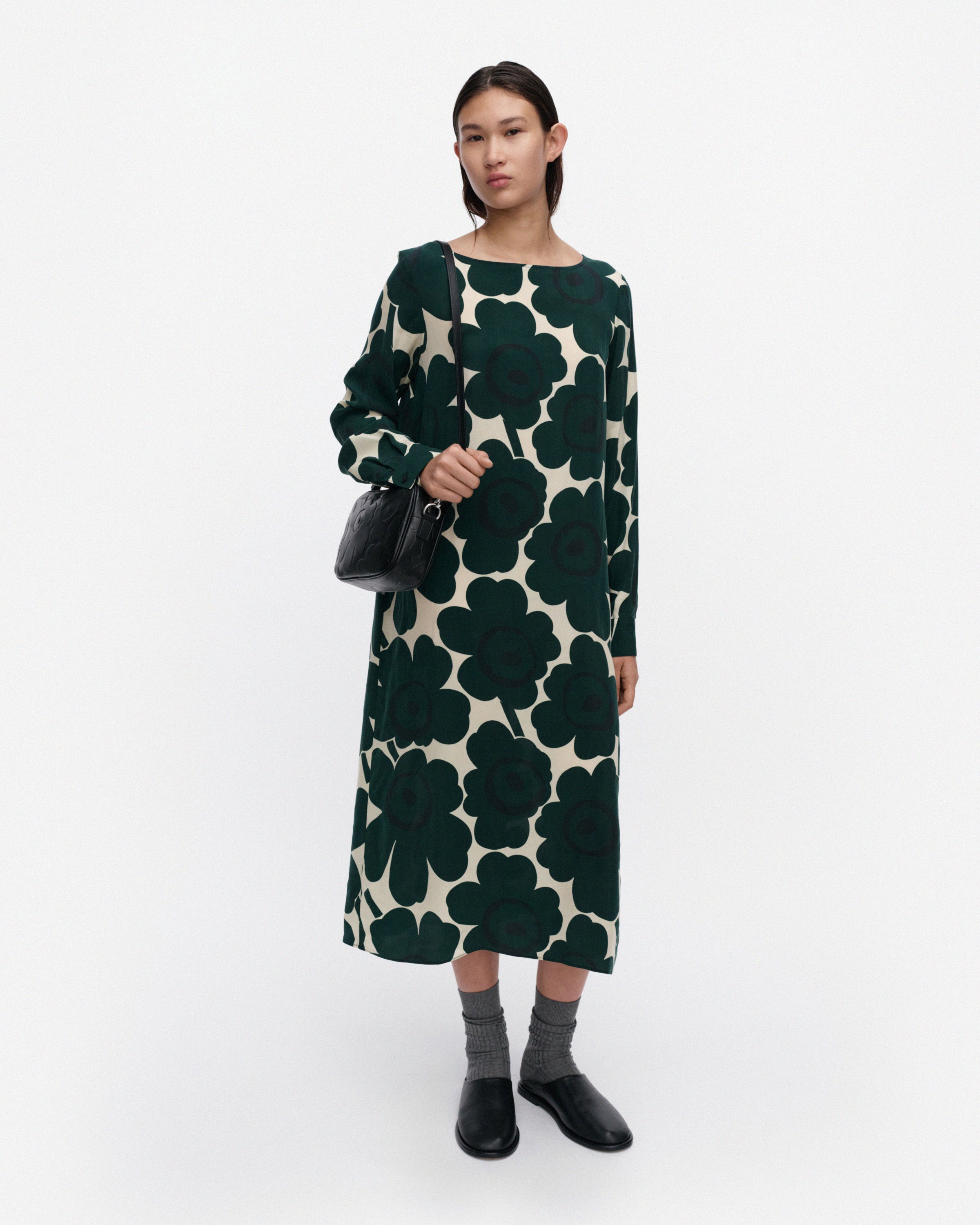 Satunnainen Unikko Cupro A-Line Dress 120cm