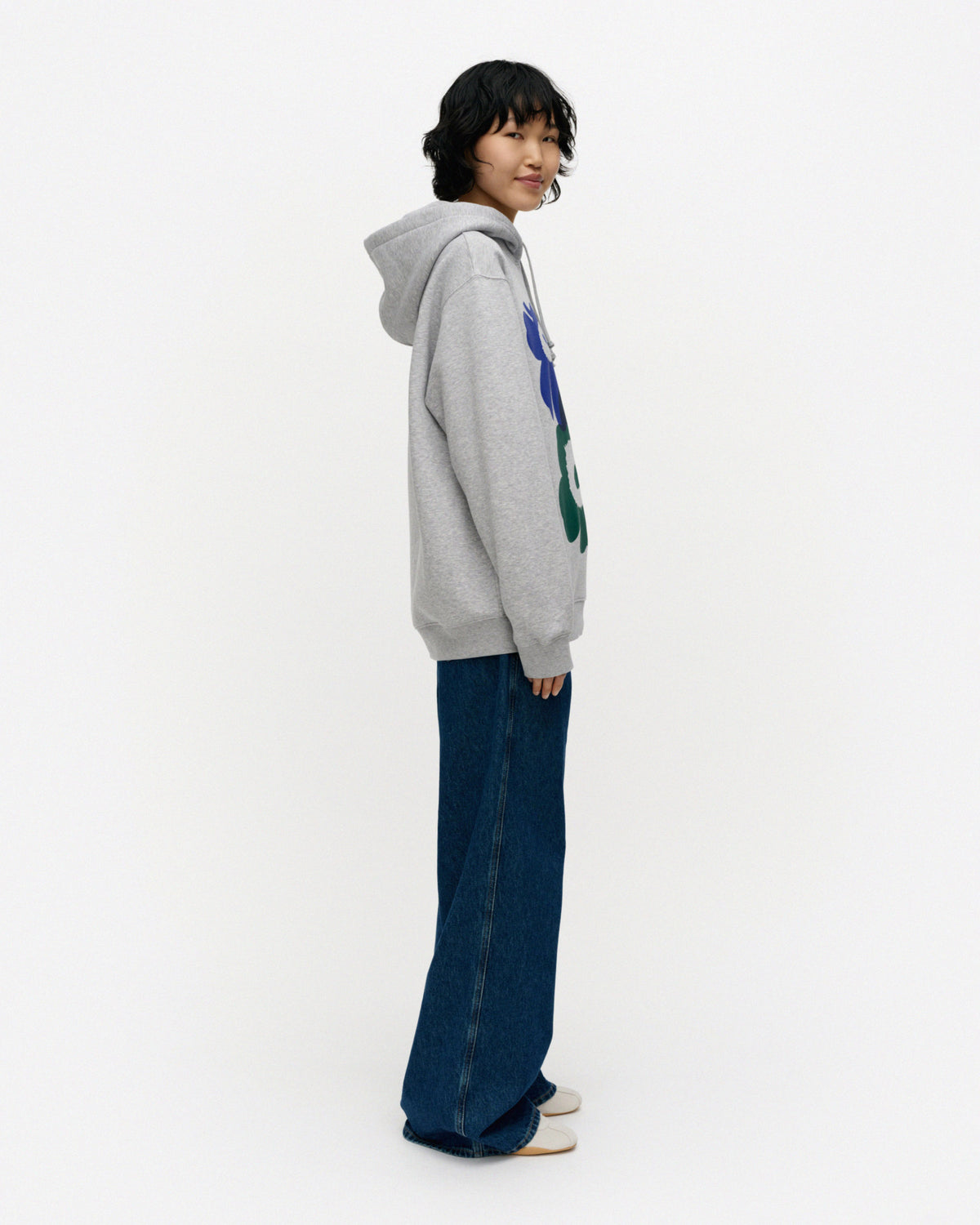 Kioski Teesi Unikko Placement Hoodie Long Sleeve Top 71cm