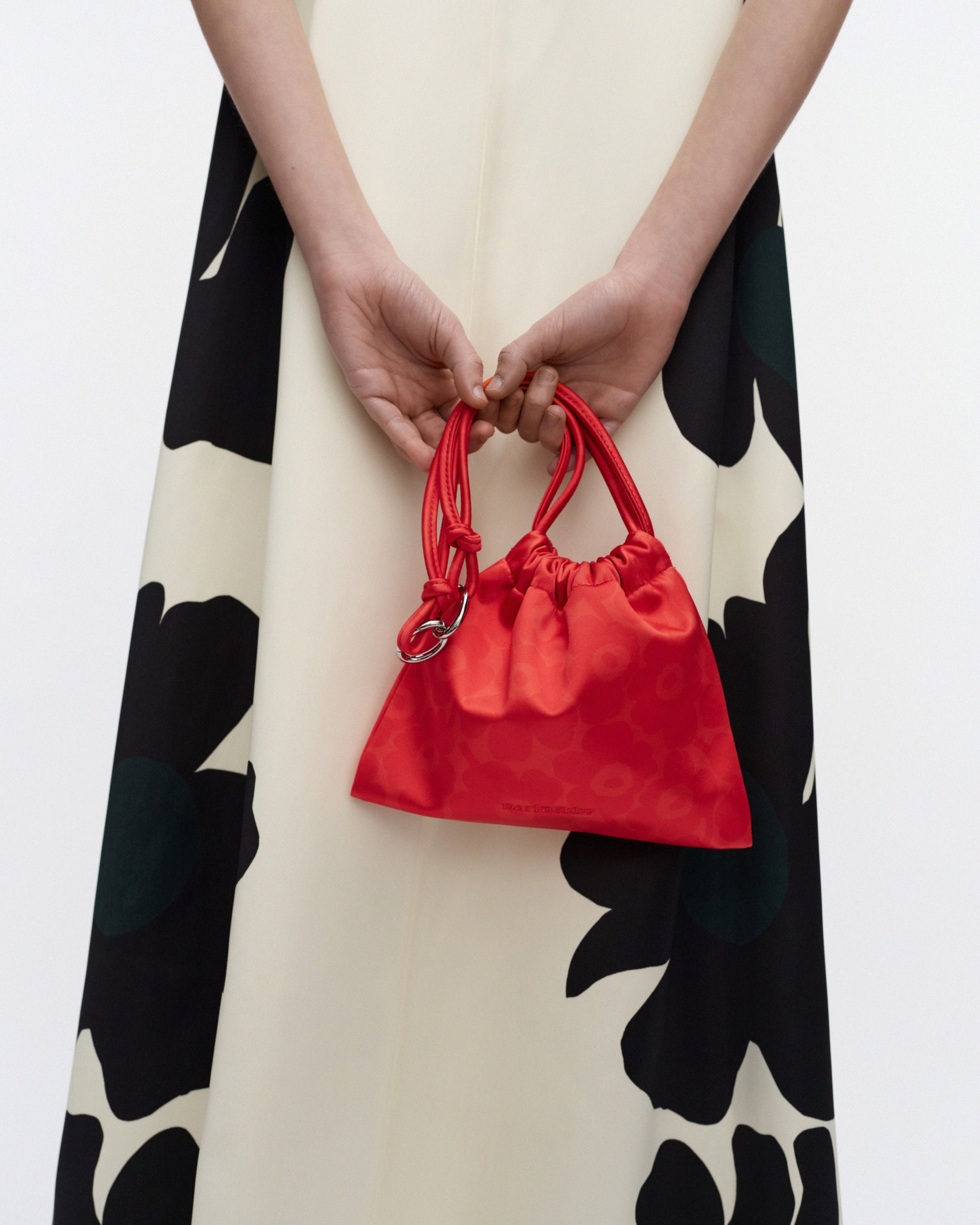 Cirra Satin Unikko Sack Handbag 20X24cm