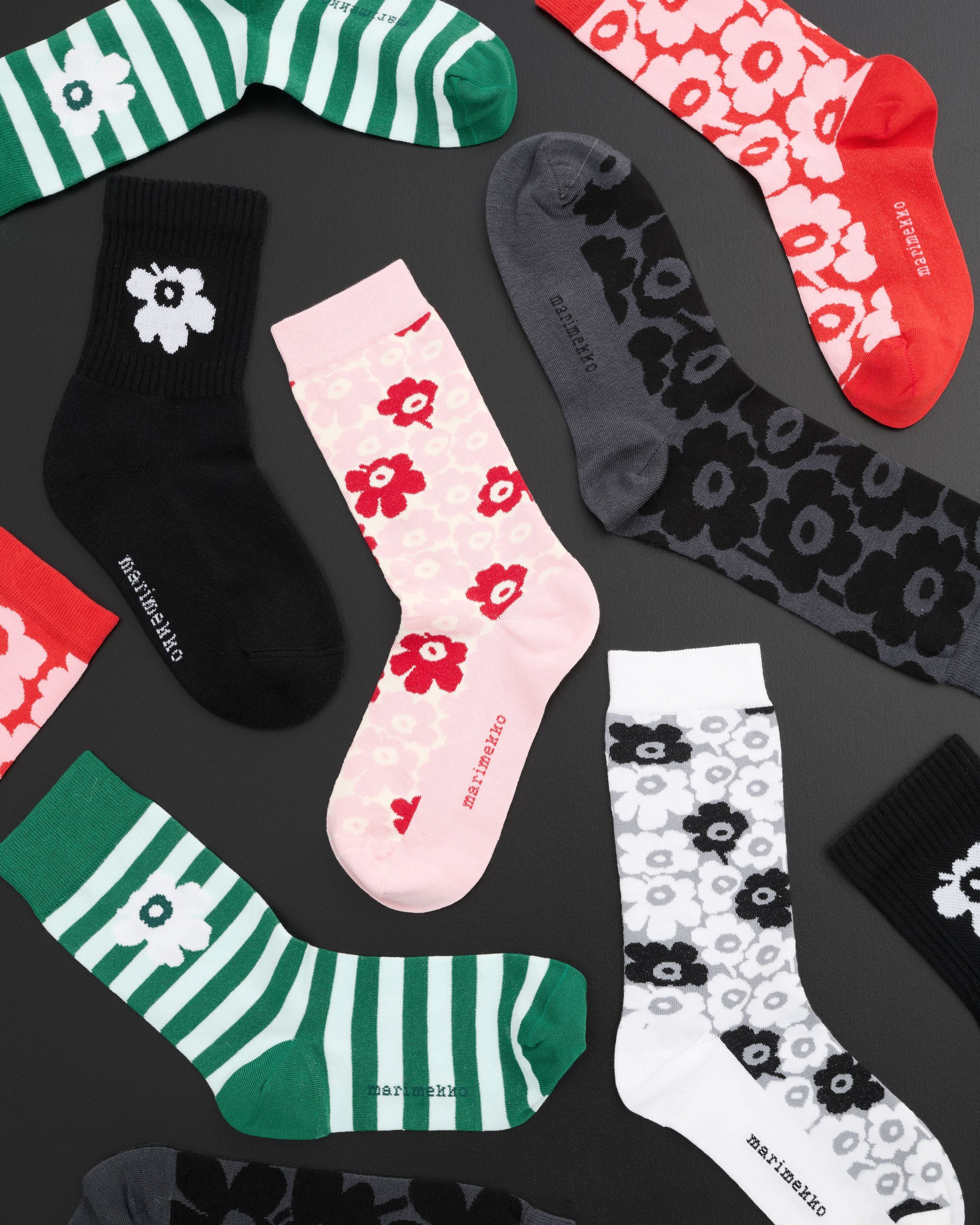 Linjaus Pikkuinen Unikko Socks