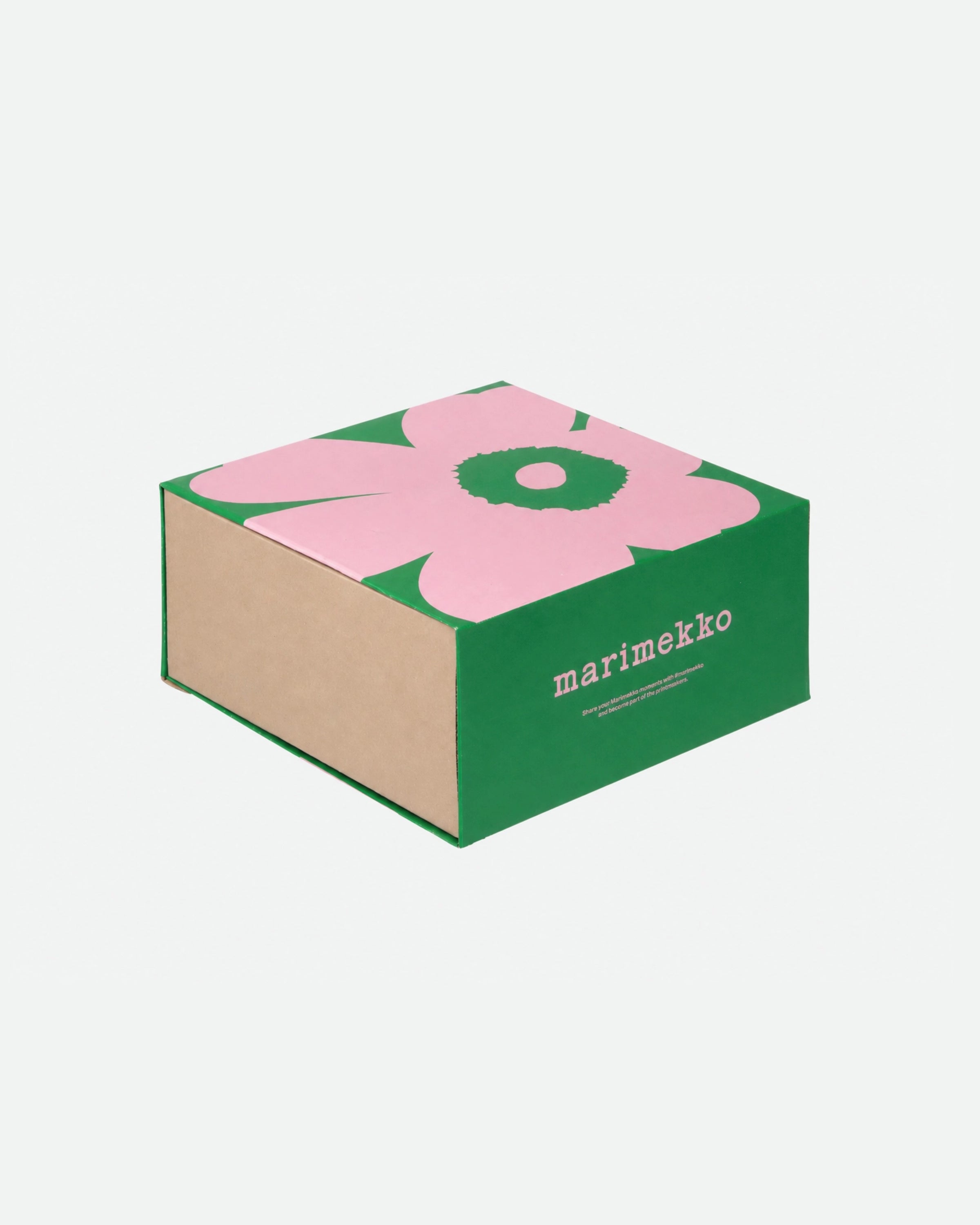 Unikko Gift Box L (Green & Pink) - W31 x D14 x H31 cm